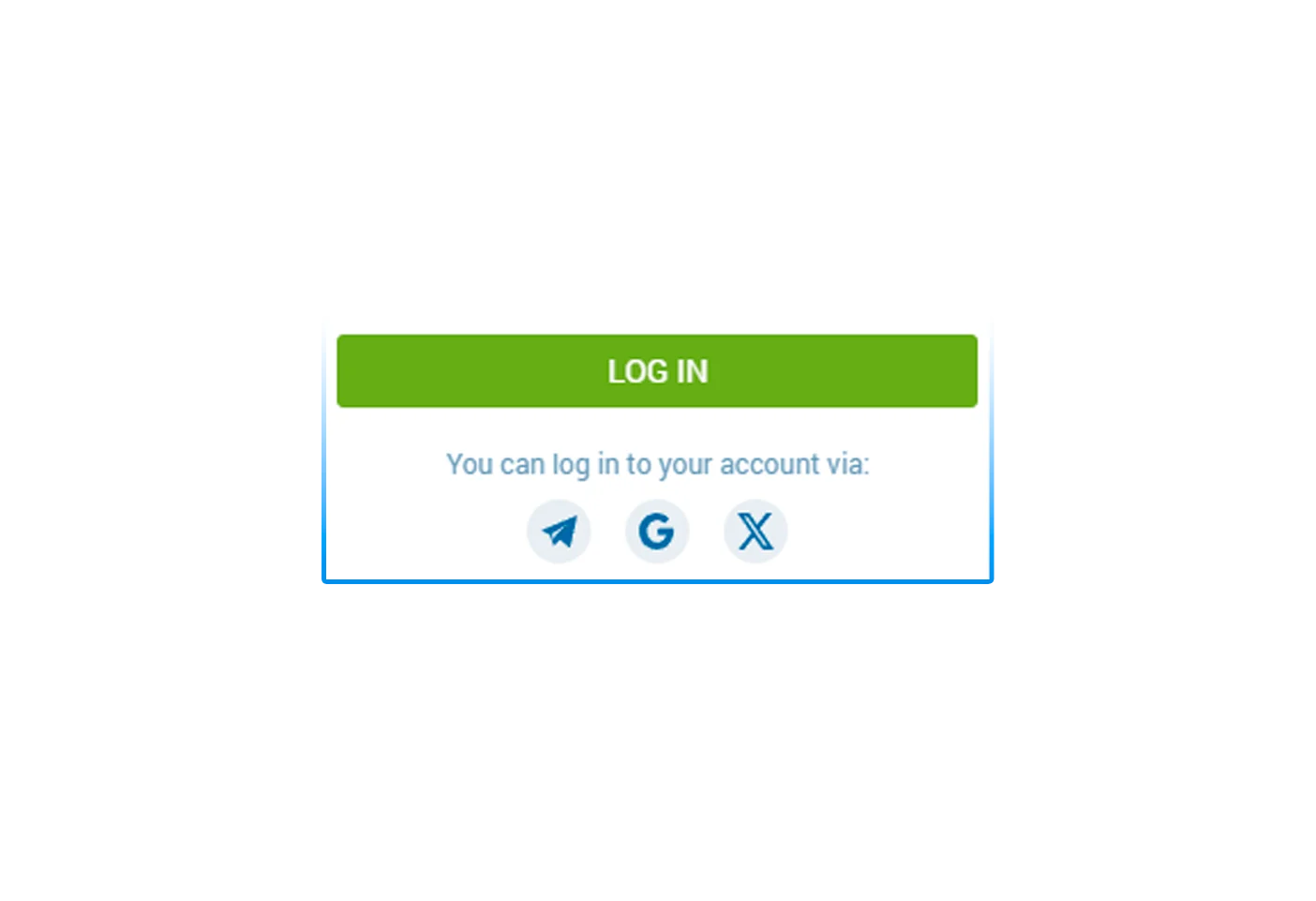 Account login button